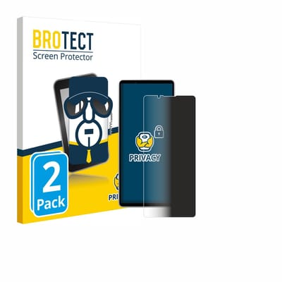 BROTECT - privacy screenprotector voor Sony Xperia 5 V - Folie Beschermfolie Blauwlichtfilter 2 Stuks