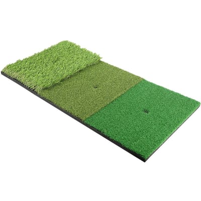 3in1 Golf Slagmat Golf Swing Oefen Grasmat voor Binnen Buiten Achtertuin Oefenmateriaal green