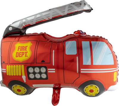 folieballon - brandweerauto - brandweer - brandweerwagen - 78x65cm