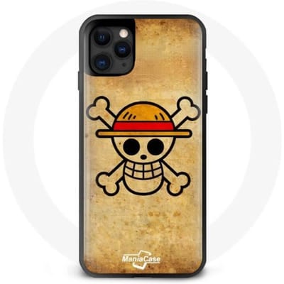 Coque de téléphone - Maniacase - Iphone 11 - Luffy logo Anime - Design inspiré de One Piece - Souple
