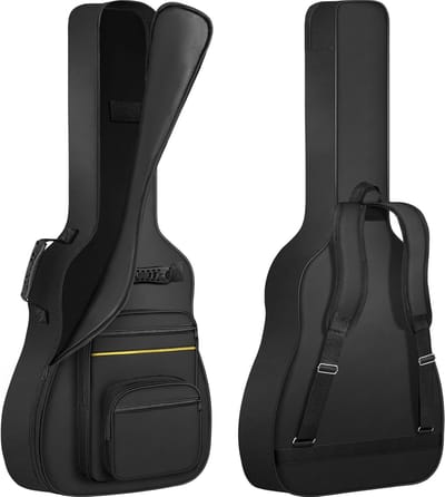 Waterdichte Gitaar Tas met Multi-Pockets - 10mm Dikke Gigbag voor Akoestische, Klassieke en Elektrische Gitaren - Ideale Bescherming en Organisatie voor Gitaristen