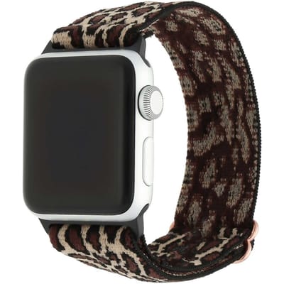 123watches bandje - nylon - geweven gesp - leopard - 38 · 40 · 41 & 42 mm - Geschikt voor Apple Watch series 1/2/3/4/5/6/7/8/9/10/11/12/SE/SE2/SE3