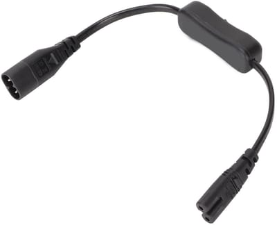 Dailygoody 320 C8 naar C7 stekkerkabel - Verlengsnoer met schakelaar - 0,3 m - Geschikt voor bureaulamp - 250V - Ideaal voor luidsprekers en mon...
