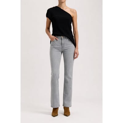 Mud Jeans Isy High Flared Faded Grey Size: W25L32 | Flared Outlet | Dames | Grijs