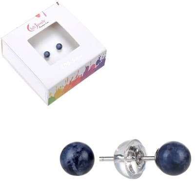Oorbellen Sodaliet 4 mm