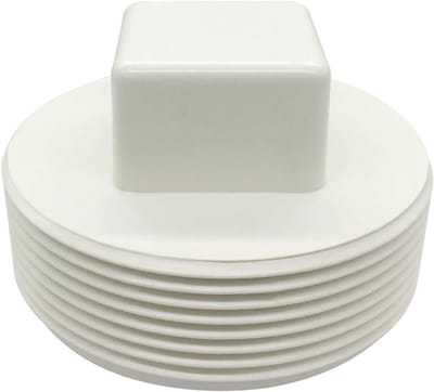 PVC Schroefdraad Plug - Eindkap Pijp - Afsluiten Leiding - Corrosiebestendig Materiaal - 2-1/2 Inch - Wit