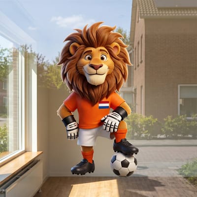 Raamstickers WK 2026 Herbruikbaar – Keeper – LARGE 60cm hoog