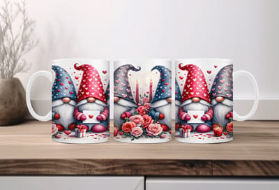 Koffiemok valentijn Gnomes 2 | Valentijn cadeau | Valentijn decoratie | Grappige Cadeaus | Koffiemok | Koffiebeker | Theemok | Theebeker | chocoladebeker