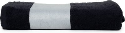 The One Towelling Sublimatie Badhanddoek - 70 x 140 cm - Hotelkwaliteit - 100% Zacht katoen - Zwart