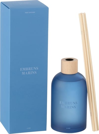 J-Line geurstokjes Accords Essentiels - Embruns Marins - blauw - 250 ml