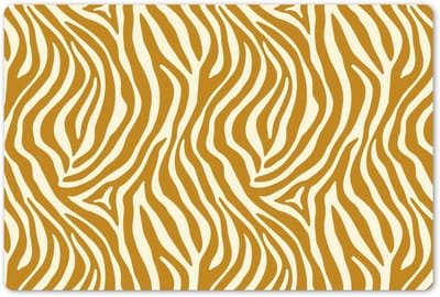 Placemats 45x30 cm - Placemat kunststof - 1 stuk - Zebra - Klassiek - Oker - Geel - Borden onderleggers - Decoratie voor op tafel - Keuken tafeldecoratie accessoires - Vinyl onderlegger - Tafelversiering