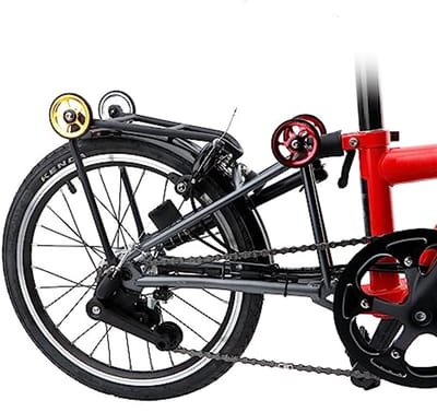 Vouwfiets Wielen - Easy Wheels - Fiets Duwen - Aluminiumlegering - 60mm - Zwart