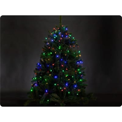 Vellight Atria LED For Tree Kerstverlichting Kerstboommantel – Voorzien Van Praktische Ring Met Lichtsnoeren En Energiezuinige Leds En Weerbestendige Adapter – Voor Binnen En Buiten – Groen Koper En Kunststof – 240 cm