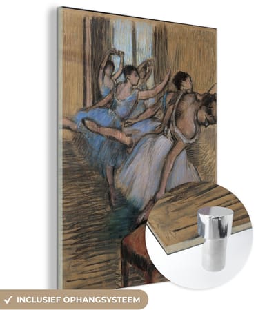 ® Glasschilderij 120x160 cm - Schilderij acrylglas - The Dancers - Schilderij van Edgar Degas - Foto op glas - Muurdecoratie woonkamer - Wanddecoratie slaapkamer - Schilderijen