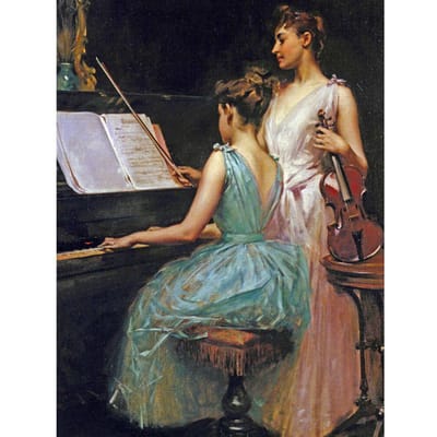 Diamond Painting Portret Vrouw die piano speelt Borduur Kruissteek Kristal Hobby Home Decor 20X30CM