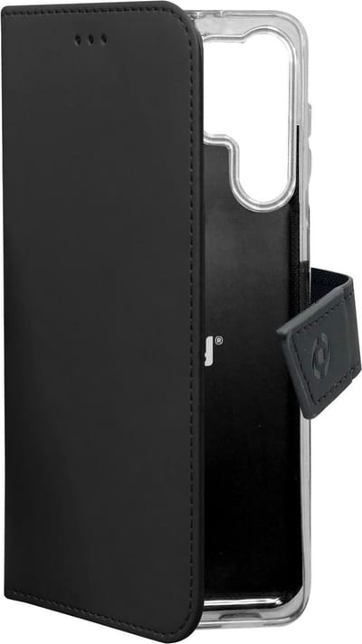 Celly Wally Bookcase hoesje - Geschikt voor Samsung Galaxy S23 Ultra - Kunstleer - Pasjeshouder - Zwart