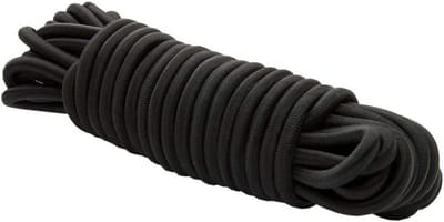 8mm Zwart Elastisch Touw 10 Meter - Sterk Rubberen Spantouw voor Voertuigen en Kamperen