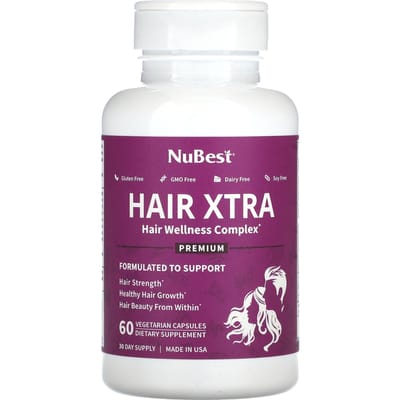 NuBest, Hair Xtra, 60 Plantaardige Capsules
