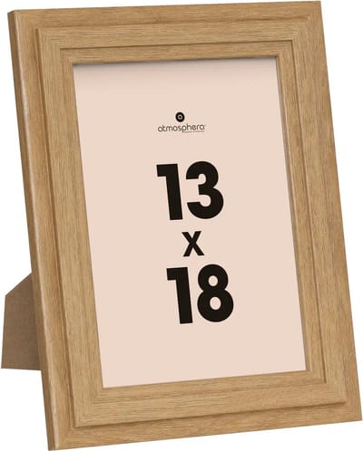 Atmosphera Fotolijstje voor een foto van 13 x 18 cm - naturel - foto frame Classico - Hout - staand en hangend