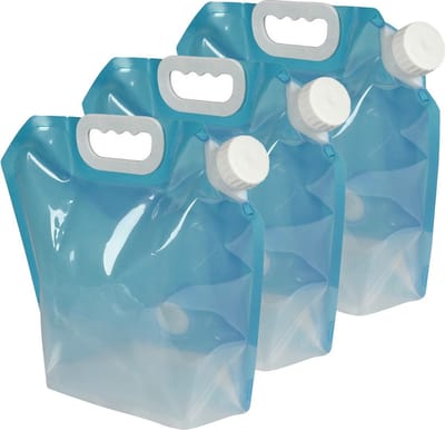 Benson Opvouwbare waterzak - 3x - 5 liter - met kraan - kamperen / survival