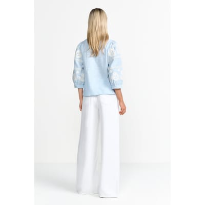 Rich & Royal Marlene White Lyocell Denim Size: W27L32 | Wide-Leg & Flared Pants Outlet | Dames | Wit