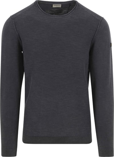 Pullover ronde hals Kledingstuk geverfd + stone washed
