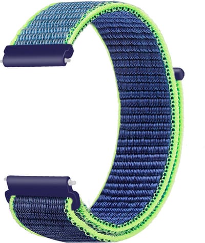 Stravo 20mm Nylon klittenbandje Smartwatchbandje - Horlogebandje geschikt voor Samsung Galaxy Watch 7 / 6 / 5 / Pro / 4 / 3 / Active 2 - Garmin Approach / Forerunner / Venu 2 Plus / SQ / Vivomove - Polar Ignite / Unite / Huawei - Kleuren 1#