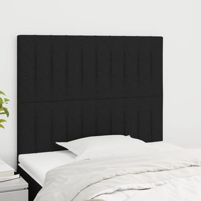 vidaXL - Hoofdbord - zwart - 90x5x118/128 - cm - stof