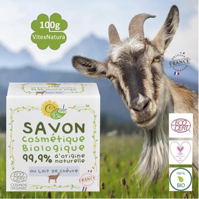 Cigale Bio, Biologische geiten melk zeep 100g Zonder conserveermiddel. Verlichtend voor eczeem, psoriasis, dermatitis.