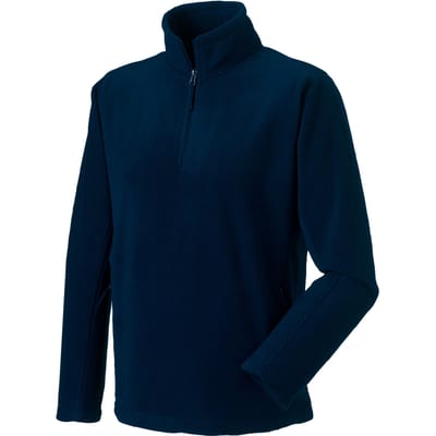 Russell Heren Quarter Zip Fleece Top (Franse marine)