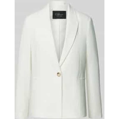 Getailleerde lange blazer met viscose