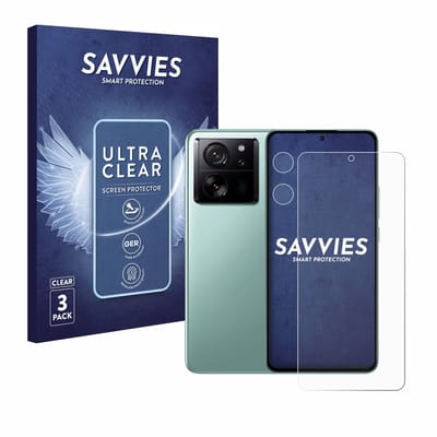 Savvies - Screenprotector voor Xiaomi 13T Pro (Voor+Camera) - Folie Beschermfolie transparant 6 Stuks