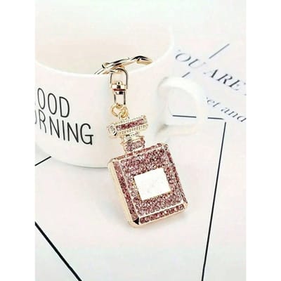 Creatieve En Modieuze Strass Auto Hanger Sleutelhanger Strass Parfuumflesje Dames Tas Hanger Accessoires Bruidsmeisjes Cadeaus one-size