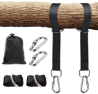 Dailygoods- Boomschommel Hoogwaardige Kwaliteit - Duurzame Nylon Riemen - Roestvrijstalen Karabijnhaken - Draagvermogen 500 kg - Veiligheidsstiksels - 150 cm Lang - Hangmat