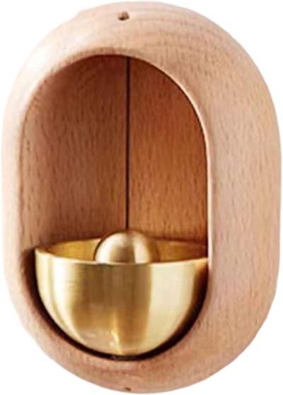 Houten Deurbel - Magnetisch Klokje - Gasten Begroeten - Zuig Installatie - 10x10x10 cm - Beuken