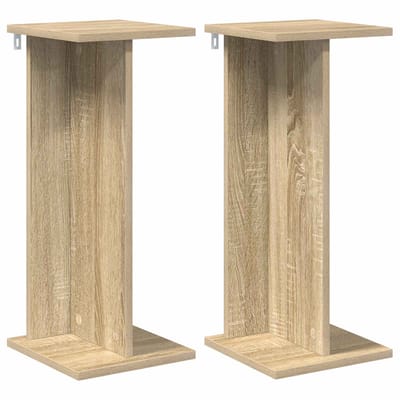vidaXL - Plantenstand - 2 - st - Sonoma - Eiken - 25 - x - 25,5 - x - 60,5 - cm - Bewerkt - hout