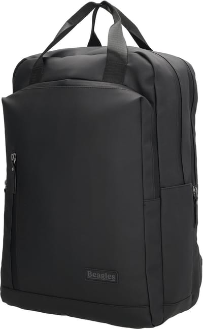 Beagles Nara Rugzak - 17,3 inch Laptopvak - Waterafstotend - Schooltas - Laptoprugzak - Reizen - A4tas - Werktas - Drinkflesvak - Zwart
