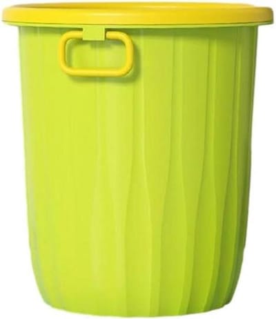 Keukenprullenbak - Afvalbak Huis - Afval Opruimen - Drukring Bevestiging - XL 25.5x28cm - Groen