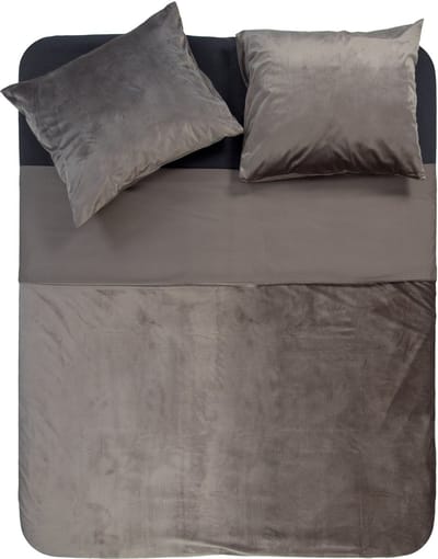 Velvet Dekbedovertrek 140x200/220 – Zacht & Luxe – 1 Kussensloop 60x70 – Taupe – Y-NOT
