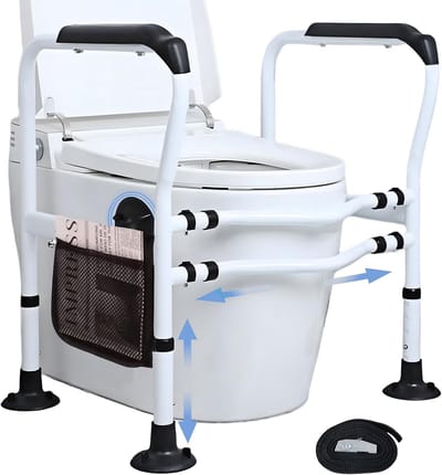 Verstelbaar Toiletframe met Anti-slip Handgrepen voor Senioren en Ouderen - Maximale Veiligheid en Ondersteuning