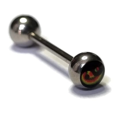 Aramat Jewels | Tongpiercings | Stalen Tongpiercing Ying Yang | | | |6mm | Staal | Volwassenen | Verkleurd niet