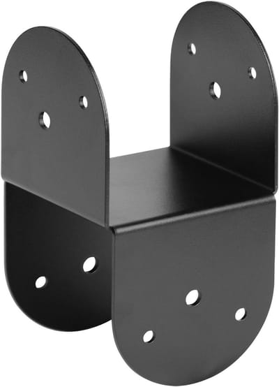 Paaldoppen - Paalankers - Terras Ondersteuning - Zware Stalen Constructie - 4 stuks - Zwart