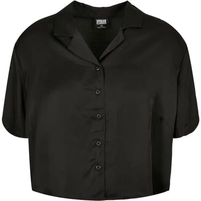 Dameshemd met korte mouwen Urban Classics Viscose Satin Resort