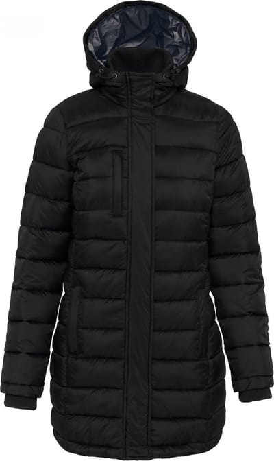 Kariban Lichte damesparka met capuchon K6129 - Black - S