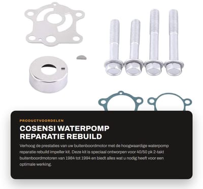 Dailygoods- Waterpomp Reparatie Set - Compleet met Waaier - Slijtplaat - Inzetbeker - Pakkingen - Geschikt voor 40/50 pk Buitenboordmotor 1984-1994