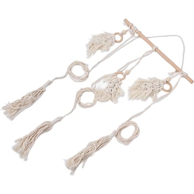 Porte-chapeaux Bohème à suspendre au mur Corde de coton tissée Support pour casquettes Bohémiennes pour Maison Bureau Studio Type 3