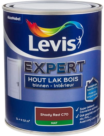 Levis - Expert Hout Lak Binnen Mat Mix - Shady Red C70 - Mengverf - 1 L