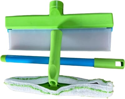 Douchewisser Siliconen - Ramen trekker - Glas Reinigen - Geïntegreerde Microvezel - 30 x 17 x 7.5 cm - Groen