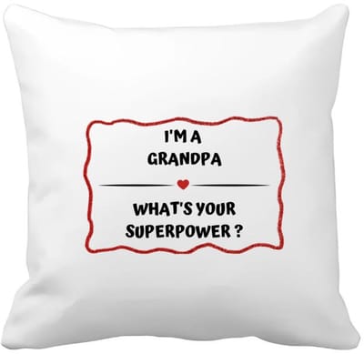 Akyol - i'm a grandpa what's your superpower? Kussen hoes - Opa - opa met superkracht - verjaardag - cadeautje voor opa - opa artikelen - kado - geschenk - 40 bij 40 cm