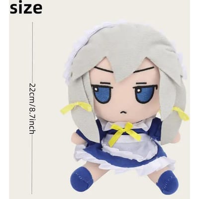 20cm Touhou Project Pluche Pop Izayoi Sakuya Anime Zacht Speelgoed Cadeau voor Kinderen Op Voorraad fumo×fumo 20cm grijze kleur